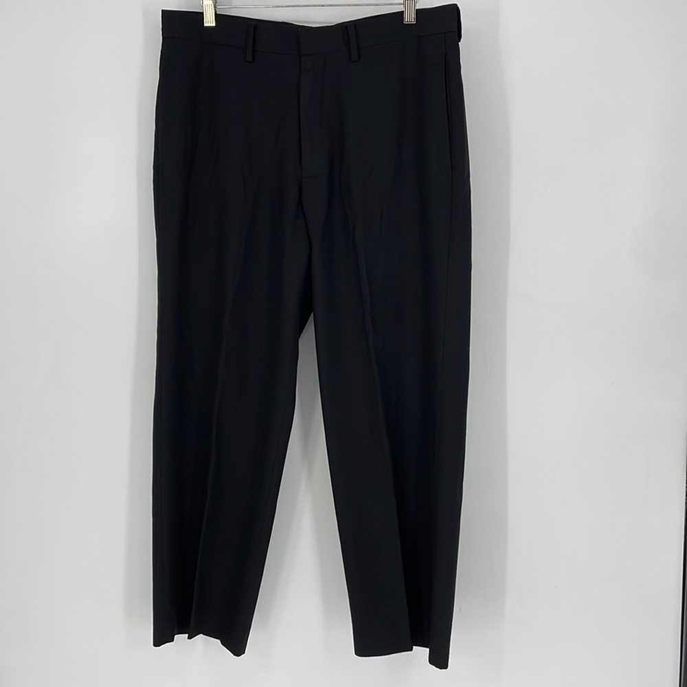 DONALD J TRUMP signature classic flat front dress slacks black men’s size 34X29